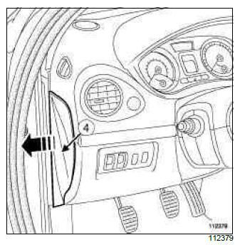 Renault Clio. Front footwell air distribution duct: Removal - Refitting