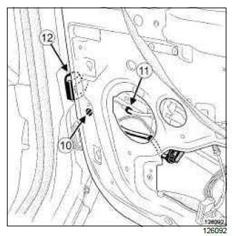 Renault Clio. Passenger's front side door wiring: Removal - Refitting