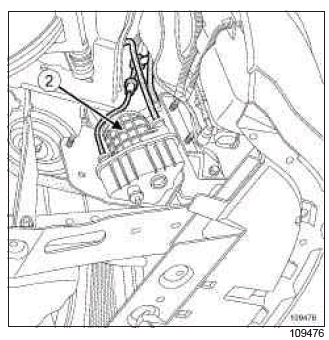 Renault Clio. Accessories belt: Removal - Refitting