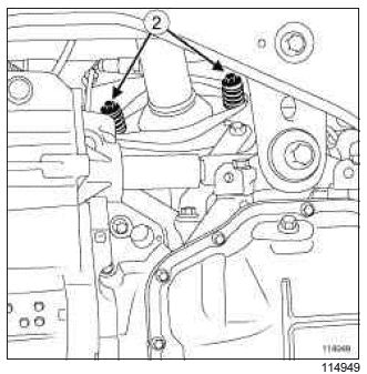 Renault Clio. Accessories belt: Removal - Refitting