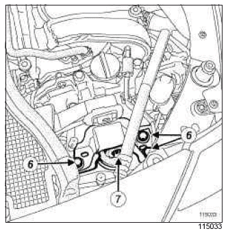 Renault Clio. Accessories belt: Removal - Refitting