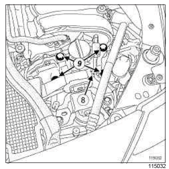 Renault Clio. Accessories belt: Removal - Refitting