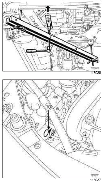 Renault Clio. Accessories belt: Removal - Refitting