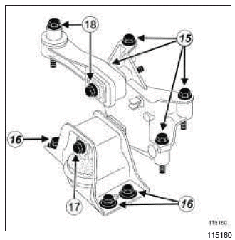 Renault Clio. Accessories belt: Removal - Refitting