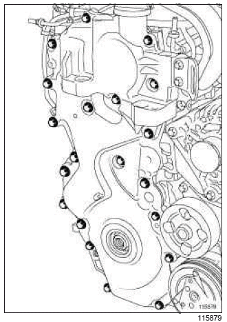 Renault Clio. Timing chain: Removal - Refitting