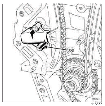 Renault Clio. Timing chain: Removal - Refitting