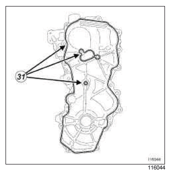 Renault Clio. Timing chain: Removal - Refitting