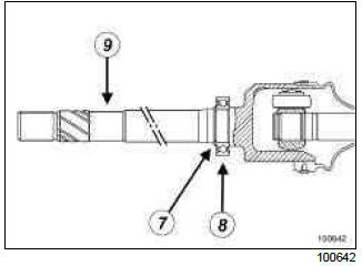 Renault Clio. Relay shaft bearing: Removal - Refitting