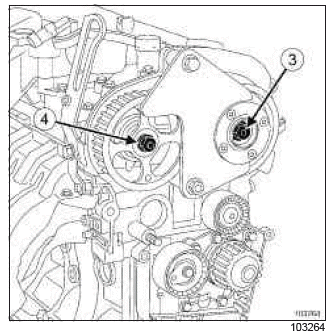 Renault Clio. Camshaft dephaser: Removal - Refitting