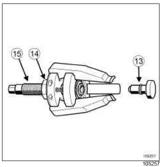 Renault Clio. Camshaft seal, timing end: Removal - Refitting