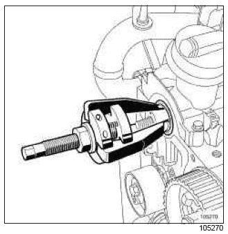 Renault Clio. Camshaft seal, timing end: Removal - Refitting