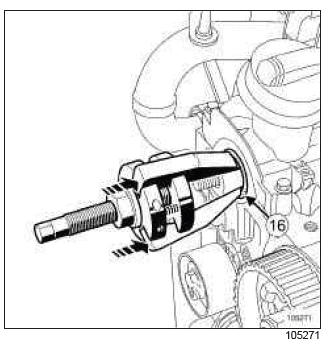 Renault Clio. Camshaft seal, timing end: Removal - Refitting