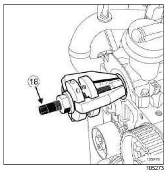 Renault Clio. Camshaft seal, timing end: Removal - Refitting