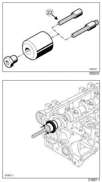 Renault Clio. Camshaft seal, timing end: Removal - Refitting