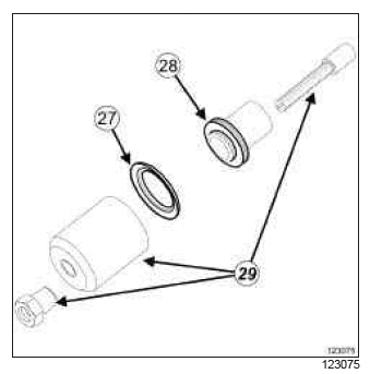 Renault Clio. Camshaft seal, timing end: Removal - Refitting