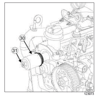 Renault Clio. Camshaft seal, timing end: Removal - Refitting