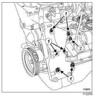 Renault Clio. Multifunction support: Removal - Refitting