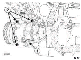 Renault Clio. Multifunction support: Removal - Refitting