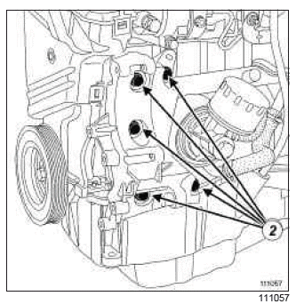 Renault Clio. Multifunction support: Removal - Refitting