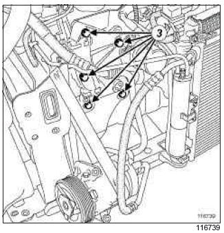 Renault Clio. Multifunction support: Removal - Refitting