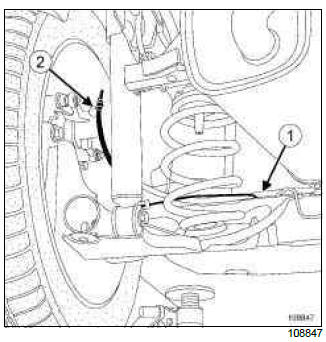 Renault Clio. Rigid brake pipe: Removal - Refitting
