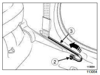 Renault Clio. Front seat belt: Removal - Refitting