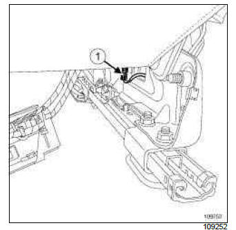 Renault Clio. Front seat belt buckle: Removal - Refitting