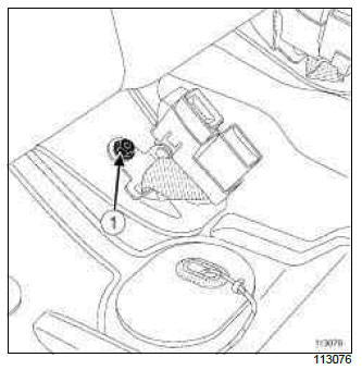 Renault Clio. Rear seat belt buckle: Removal - Refitting