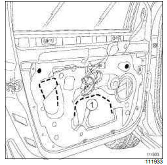 Renault Clio. Door airbag module: Removal - Refitting