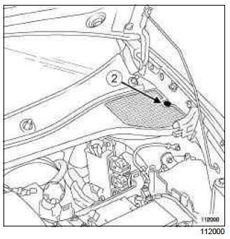 Renault Clio. Scuttle panel grille: Removal - Refitting