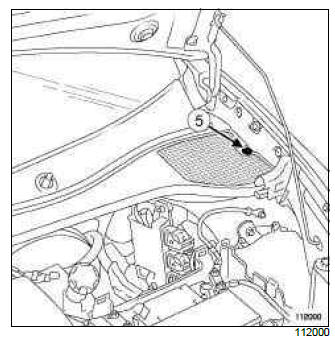 Renault Clio. Scuttle panel grille: Removal - Refitting