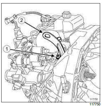 Renault Clio. Pressure accumulator: Removal - Refitting