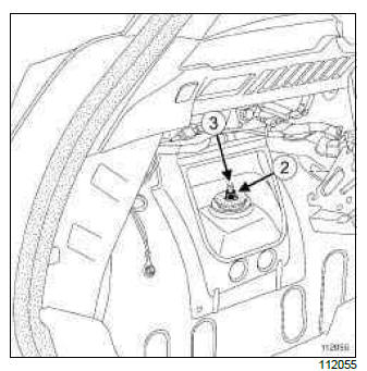 Renault Clio. Shock absorber: Removal - Refitting