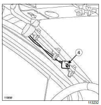 Renault Clio. Side curtain airbag: Removal - Refitting