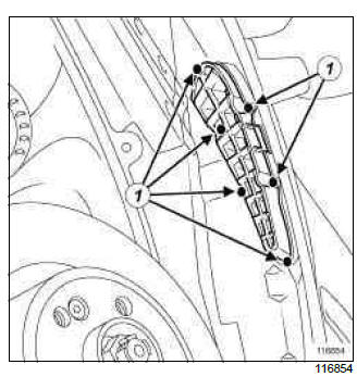 Renault Clio. Front wing air extraction grille: Removal - Refitting