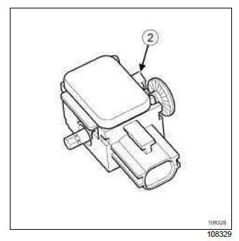 Renault Clio. Side impact sensor: Removal - Refitting