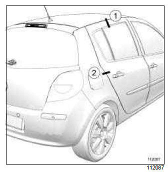 Renault Clio. Rear side door