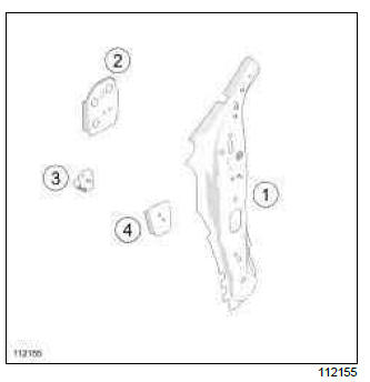 Renault Clio. A-pillar reinforcement