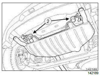 Renault Clio. Silencer: Removal - Refitting