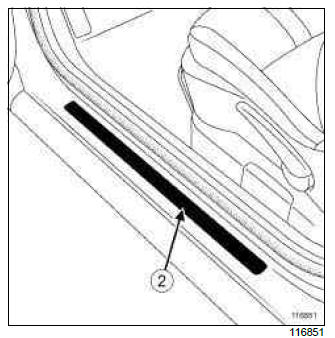 Renault Clio. Sill panel extension: Removal - Refitting