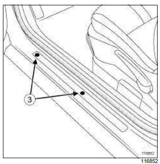 Renault Clio. Sill panel extension: Removal - Refitting