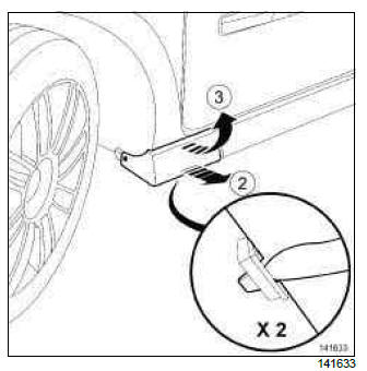 Renault Clio. Sill panel extension: Removal - Refitting