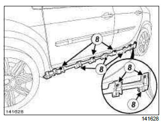 Renault Clio. Sill panel extension: Removal - Refitting