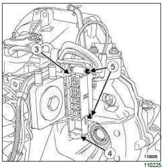 Renault Clio. Speed sensor: Removal - Refitting