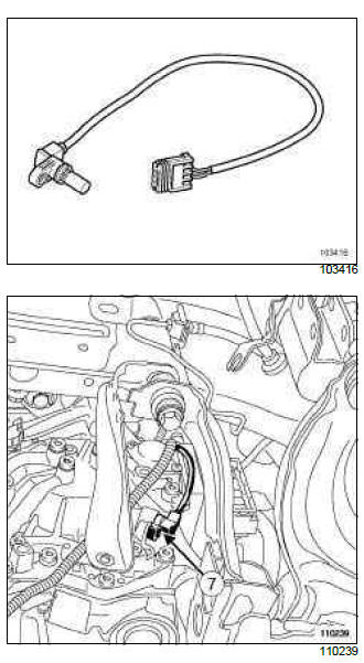 Renault Clio. Speed sensor: Removal - Refitting