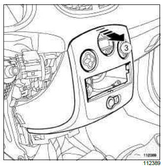 Renault Clio. Start button: Removal - Refitting