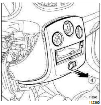 Renault Clio. Start button: Removal - Refitting