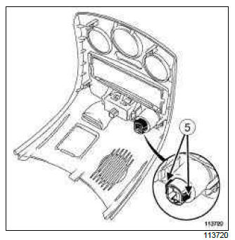 Renault Clio. Start button: Removal - Refitting