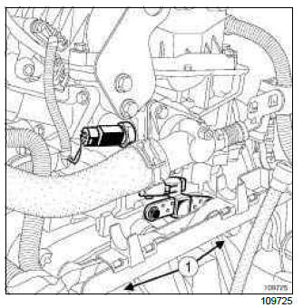 Renault Clio. Starter: Removal - Refitting