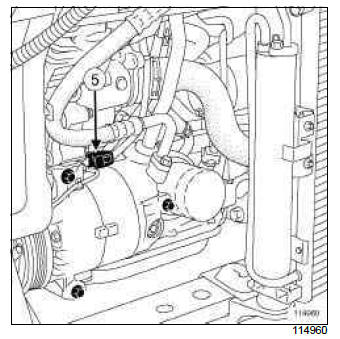 Renault Clio. Starter: Removal - Refitting